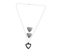 Abaodam Support Médiator Silicone avec Pendentif Collier Protège et Organise Médiators Guitare INOX pour Musiciens