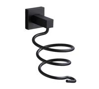 Abaodam Support Mural Facile à Installer en Aluminium Noir pour Sèche-cheveux Base Épaissie Capacité de Charge Élevée pour Salle de Bain ou Chambre