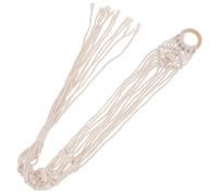 Abaodam Support Mural Guitare Macramé Tissé Main en Corde de Coton 95 Cm, à Suspendre Murale Déco Bohème pour Guitare Acoustique et Électrique, Support D’instrument Polyvalent et Naturel