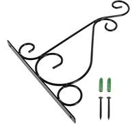 Abaodam Support Mural Suspendu en Fer Noir pour Pot de Fleurs Crochet Suspendre Petit Format 1 Pièce Jardin Terrasse Balcon Support pour Jardinière Lanterne et Décoration Extérieure