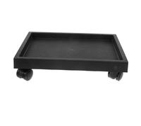 Abaodam Support Pot de Fleurs Rectangulaire en Verre Renforcé avec roulettes Plateau Étanche Anti-Fuite Mobilité Facile pour Plantes Intérieur et Extérieur Support Résistant et Pratique