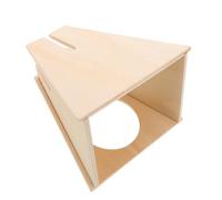 Abaodam Support pour Bouteille d'eau Design Minimaliste pour Hamster en Bois avec Nid Douillet Quatre Faces pour Bouteille, pour Cage de Petits Animaux
