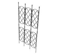 Abaodam Support pour Plantes Grimpantes Extérieur Treillis Réglable 46,5-90 Cm en Métal Noir pour Jardin Balcon Cour, Échafaudage Robuste et Pratique pour Rosiers Clématites et Lierre