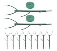 Abaodam Support Robuste pour Plantes D’intérieur et Jardin - Kit 10 Tuteurs en Plastique Léger 2 Rouleaux de Liens Magiques 2m - Tuteurs pour Tiges Grimpantes, Serrage, Balcon et Potager