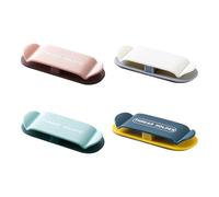 Abaodam Supports de Câbles Adhésifs 4pcs en Abs pour Prise Électrique Design Enrouleur, Rangement Fil pour Bureau et Chambre, Crochet Mural sans Perçage