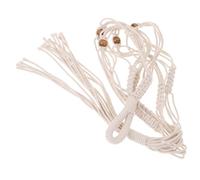 Abaodam Suspendre pour Plantes D'intérieur en Macramé Tissé la Main, Panier Suspendu Décoratif Corde en Coton et Perles en Bois, Support Mural Rustique pour Pots de Fleurs Intérieur