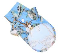 Abaodam T-Shirt pour Chien, Chemise Respirante pour Animaux de Compagnie, Polyester, Taille XS, Bleu Ciel, Style Hawaïen Floral, pour Petits Chiens et Chiots