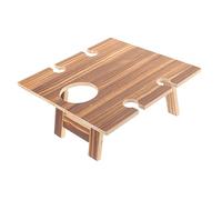 Abaodam Table de Pique- Pliante en avec Porte-Gobelet Table à d'Extérieur Portable Mobilier de Jardin Compact pour Camping et Activités de Plein Air