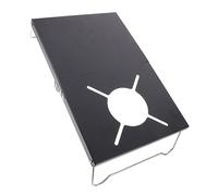 Abaodam Table Pliable Camping Camp Gril Compact Léger Mobilier D'extérieur en Plein Air Petit Table Pliante Dehors Pique- Pliant Pli Pliable De Plein Air Acier Inoxydable Noir