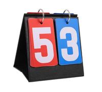 Abaodam Tableau de Score Portable à Bascule pour Jeux de Cartes et Sports, Mini Compteur de Points Réversible en Papier et Plastique Noir, Affichage Stable et Lisible pour Tournois