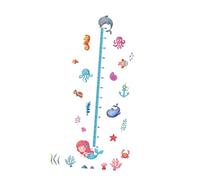 Abaodam Tableau de Taille Autocollant Mural Univers Marin Bébé Garçon et Filles, Pvc Amovible Réutilisable, Décoration Chambre Salon Salle de Jeux, Suivi Croissance Garçon et Filles,