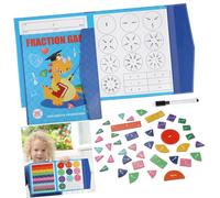 Abaodam Tableau Magnétique de Fractions Effaçable pour Apprentissage Montessori Outil Éducatif Portable pour Mathématiques et Manipulations Fournitures Scolaires pour Éducation à