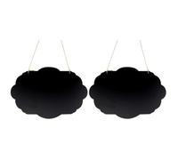 Abaodam Tableaux Noirs de Nuage Cordon en Bois Double Face Lot de 2 Écriture Craie Liquide, pour Décoration et Messages