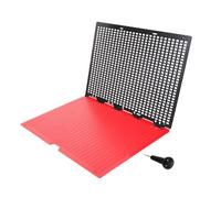 Abaodam Tablette D’écriture Braille en Plastique 27 Lignes 30 Cellules Stylo Noir Sphérique - Outil D’apprentissage Braille pour Personnes Aveugles - Fournitures Scolaires et Aide