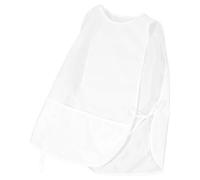 Abaodam Tablier de Barbier Professionnel en Tissu Blanc Réutilisable, Confortable à Porter, sans Manches, pour Salon de Coiffure