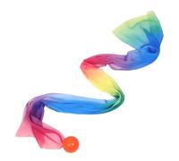 Abaodam Tai Chi Exercise Flexibility Ribbon Ball with Long Streamer Lightweight Portable Softball for Gymnastics and Fitness Training
