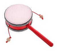 Abaodam Tambour à Chinois pour Garçon et Filles, Petit Tambour Orff à Main en Bois Naturel, Éducatif Éveil Musical, Développement Motricité et Coordination, Usage Jardin D’garçon