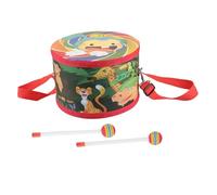 Abaodam Tambourin Bois pour Garçon Fille avec Motifs Animaux Percussion Double Face Réglable Musical Éducatif et Ludique avec Baguettes pour Éveil Sonore