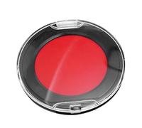 Abaodam Tampon Encreur Rond Réutilisable en Pvc Rouge, Coussin Encreur Portable Facile à Nettoyer pour Documents Professionnels et Loisirs Créatifs