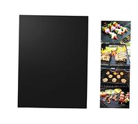 Abaodam Tapis de Grill BBQ Chaleur Feuille Adhérente pour Barbecue et Four Réutilisable et Lavable Au Lave Vaiselle Noir