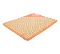Abaodam Tapis Rafraîchissant pour Chien et Chat Nid Douillet Saison Chaude Matelas de Refroidissement Léger et Matériaux Durables Éponge et Paille Orange