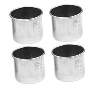 Abaodam Tasse à Mesurer Ménagère en Acier Inoxydable 40ml Graduation Facile à Lire, Lot de 4 Pièces, Résistant et Adapté Laboratoire