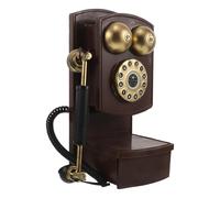 Abaodam Téléphone Mural Décoratif Rétro en Fer 32,5 X 14,2 X 14 Cm à Cadran Rotatif Vintage, Accessoire de Décoration Murale pour Maison, Bureau, Café ou Bar, Modèle Ancien Compact