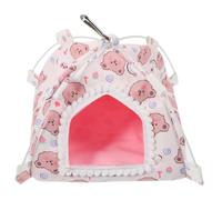 Abaodam Tente Maison Confortable et Chaude Petits Animaux pour Rose en Toile et Peluche pour Hamster et Cochon d'Inde, pour Toutes Saisons