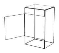 Abaodam Terrarium en Verre Géométrique Artisanal pour Décoration de Jardin et Intérieur, Support en Mousse, Matériau Verre et Étain, Vase Hydroponique Noir