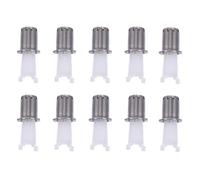 Abaodam Têtes de Tondeuse à Poils de Nez Électriques Faciles à Installer Design Compact en Plastique et Acier 10pcs Accessoires pour Coupe-poils de Nez Blanc