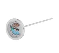 Abaodam Thermomètre du Sol pour Compost et Jardin, Acier Inoxydable Argenté | Mesure Précise, Plage Large, Compact et Portable, Usage Extérieur pour Plantes, Finition Argentée