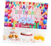 Abaodam Toile De Fond pour Photo Danniversaire Décorations De Fête Danniversaire Support Darrière-Plan Intérieur/extérieur pour Photographie De Produits Design Joyeux Léger Et Portable