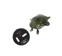 Abaodam Tortue Électrique Télécommandé Vert avec Mouvements Réalistes Canaux Roues Intégrées sans Pile Cadeau Garçon Fille