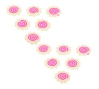 Abaodam Tranches Miniatures Narutomaki en Pâte à Modeler Souple 1 CM 60 G pour Loisirs Créatifs Japonerie Décorations Maison de Poupée et Accessoires Nail Art
