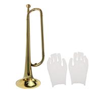 Abaodam Trompette pour Garçon Et Filles Jouet Musical Éducatif pour Tout-Petits 1 Trompette Finition Dorée Paire De Moufles Taille Unique pour Apprentissage Scolaire Fanfare Scolaire