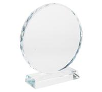 Abaodam Trophée Coupe 4,3 Pouces en Verre, Base Élargie | Surface Polie, Effet Clair, Stable Table, Résiste au Jaunissement, pour Remise de Diplôme et Concours Sportif
