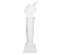 Abaodam Trophée en Verre Blanc Forme Pouce, Statuette de Récompense