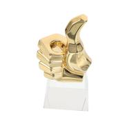 Abaodam Trophée Garçon et Filles Pouce Levé en Métal et Cristal - Petit Trophée du Vainqueur pour Compétition Sportive et Scolaire - Prix D’Excellence en Cristal pour Récompenses et