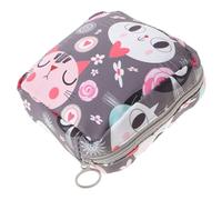 Abaodam Trousse de toilette portable pour femmes avec motif cartoon pochette de rangement zippée multi-usages pour serviettes hygiéniques et petits accessoires de voyage
