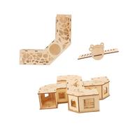 Abaodam Tunnel Bois pour Hamster Jouet Exploration pour Animaux De Compagnie Maison Créative sans Risque pour Petit Compagnon