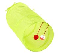 Abaodam Tunnel Pliable pour Chat en Polyester Solide, Sonore Froissé Vert Fluorescent, Tunnel pour Chats D’intérieur, Interactif Stimulant L’Exercice Jeu des Chatons