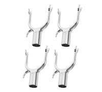 Abaodam Tuteur Arbre Fruitier en Alliage d'Aluminium Argenté, Support de Branches Robuste, 4pcs, pour Hiver et Vergers, Installation Facile