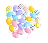 Abaodam Œufs de Pâques en Plastique Décoratifs 48 Pièces, de Coloriage pour Garçon et Filles, Motif Ligne Fleurs de Prunier, Activité Créative DIY pour Fête et Chasse aux Œufs