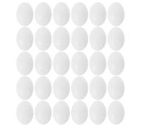 Abaodam Œufs de Solides Décoration Lot de 30 en Plastique Blanc pour Contrôler la Ponte et Réduire L'éclosion pour Hôtel ou Bureau