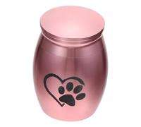 Abaodam Urne de Crémation Inoxydable pour Animaux de Compagnie Pot à Cendres avec Motif de Patte Souvenir Durable Élégant