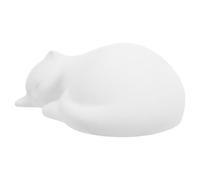 Abaodam Urne Funéraire pour Cendres de Chat en Matériau Composite Blanc, Sculpture Délicate de Chat Endormi Couvercle Intégré Facile à Ouvrir, pour Mémoriaux