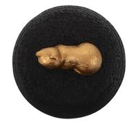 Abaodam Urne Funéraire pour Chat 350 ML Étanche Joint Hermétique Coffret Commémoratif Noir de Chat Endormi Urne pour Cendres D’Animaux Compacte et Résistante pour Souvenir et Transport