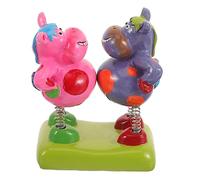 Abaodam Vache à Ressort Décorative pour Voiture, Jouet Mini Vache Dessin Animé, Figurine De Tableau De Bord, Présent Humoristique, Décoration Auto Amusante Support Vert