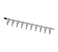 Abaodam Vanne de Contrôle D’Air pour Aquarium en Métal Répartiteur 10 Voies Compact pour Pompe à Air Vanne de Dérivation Réglable Accessoire Aquarium pour Oxygénation et Diffusion