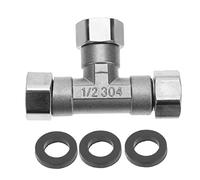 Abaodam Vanne De Dérivation à Voies Acier Inoxydable Connecteur De Tuyau pour Machine à Laver Robinet Dérivation Eau Facile à Installer